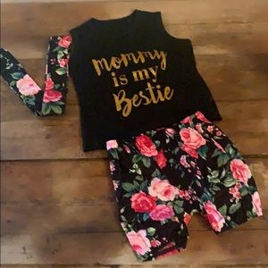 Toddler 3 piece short set. Size 2T. New